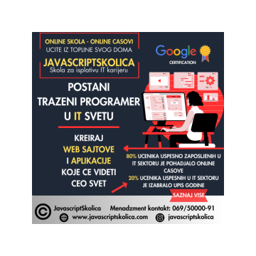 Casovi Programiranja Online – 30% popust – Prvi cas besplatan.