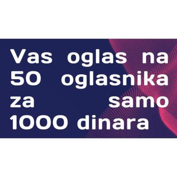 Usluzno postavljanje oglasa na 50 oglasnika