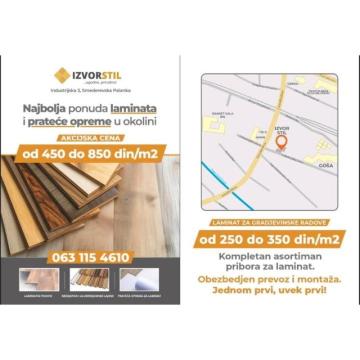 Laminat od 250 do 850 dinara po m2