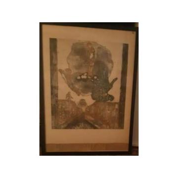 Akvatinta Napušteni grad, Vladan Micić Micke, 1977