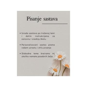 Izrada sastava za osnovnu i srednju školu