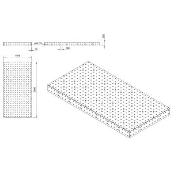 DXF Crtezi Stolova za Zavarivanje za CNC Laser ili Plazmu