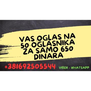 Usluzno postavljanje oglasa na 50 oglasnika
