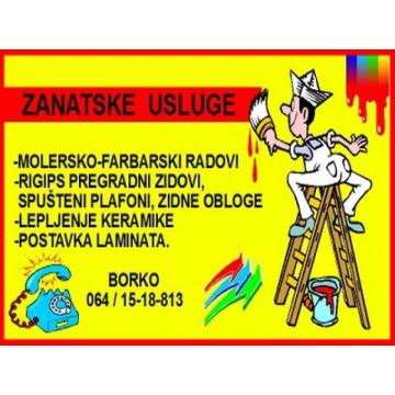 molersko-gipsarski i keramičarski radovi Zrenjanin