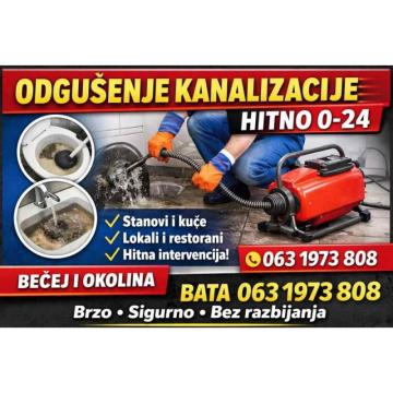 Odgušenje kanalizacije  brzo-sigurno-bez razbijanja  