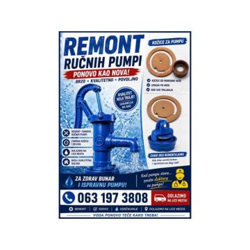 Remont ručnih pumpi i kožice za ručne pumpe   
